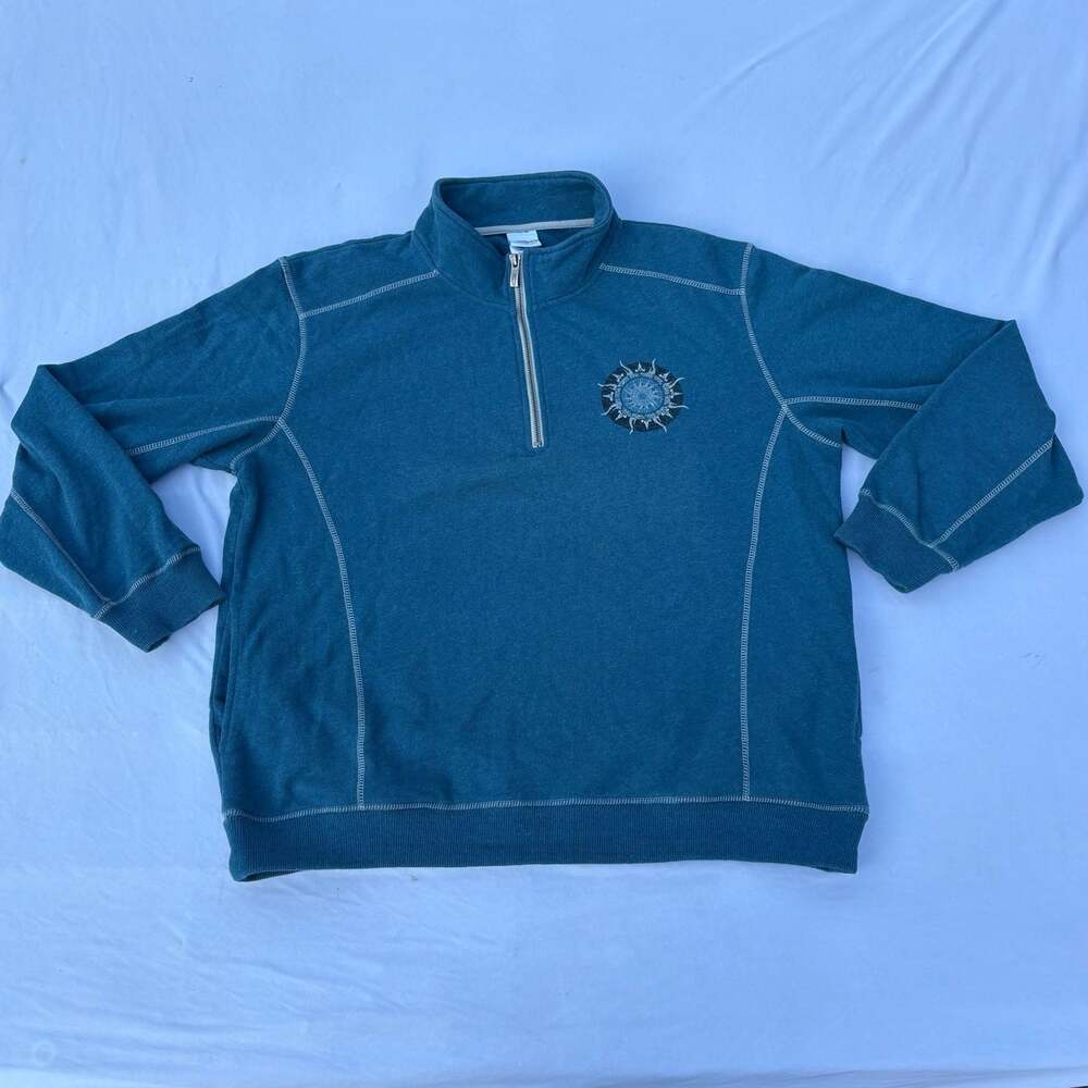 Crazy Shirts Hawaii Original Blue Pullover Sweatshirt Sun Graphic Men's Large